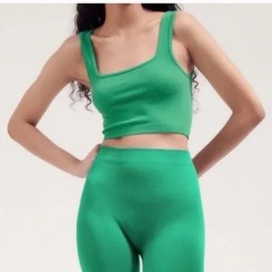 Zara Seamless Ribbed Crop Tank Top XS/S